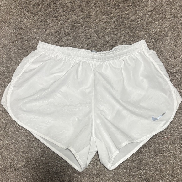 Nike Women's Light Gray Athletic Shorts - Picture 1 of 5